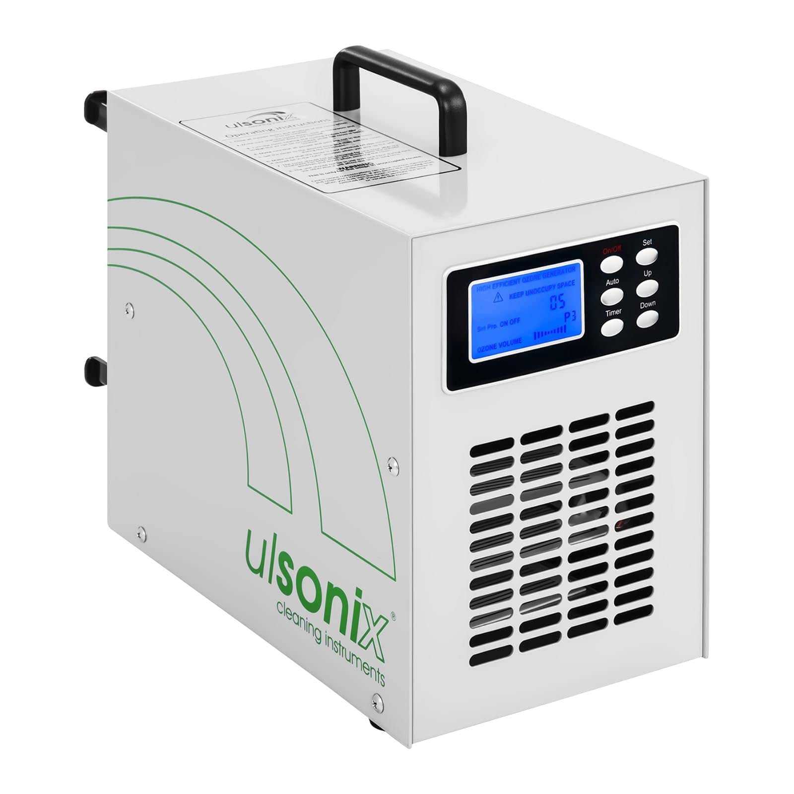 Ulsonix Ozongenerator Luftreiniger Ozongerät AIRCLEAN 10G (10000mgh, 110 W, 24 h Timer, integriertes UV-Licht + Fernbedienung) Weiß