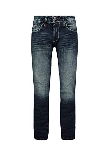 Camp David Herren Regular Fit Jeans mit 3-D-Knittereffekten