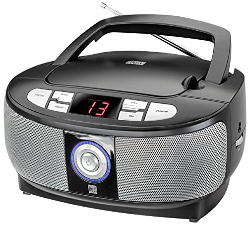 Dual P 49-1 Boombox mit CD-Player (UKW-Radio, LED-Display, Netz- oder Batteriebetrieb) schwarz