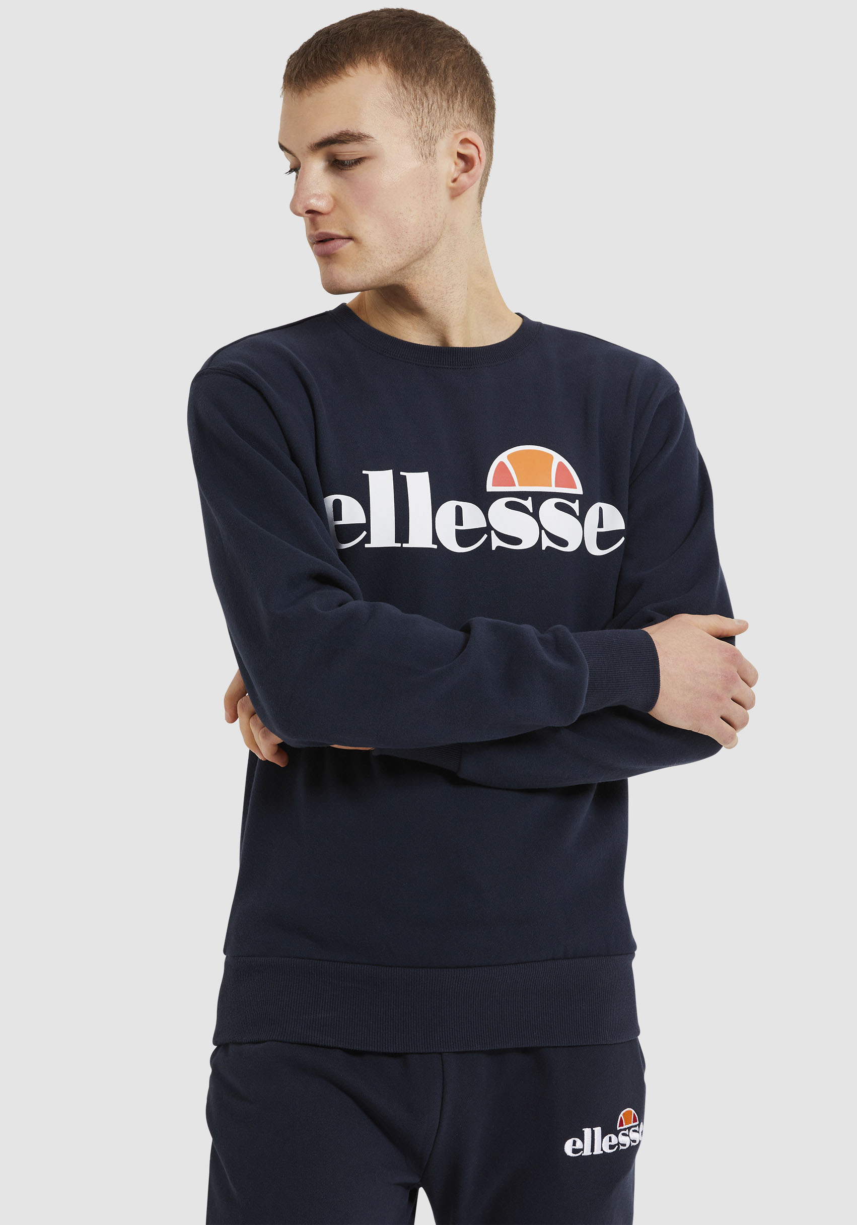 ellesse Herren Sl Succiso Sweatshirt, Marineblau, S