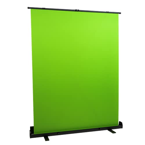 Rollei ausziehbarer Green-Screen zur farbbasierten Bild-Freistellung mit den Maßen 145cm x 190cm.Grüner Hintergrund für Video-Aufnahmen.