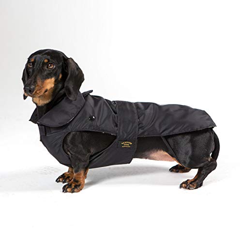 Fashion Dog Hundemantel speziell für Dackel - Schwarz - 36