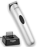TONDEO Haarschneidemaschine ECO S PLUS SILVER | Profi Haarschneider inklusive Ladestation und Aufsteckkamm für 4 verschiedene Schnittlängen
