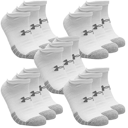 Under Armour Erwachsene HeatGear Ns Socken, Weiß, X-Large