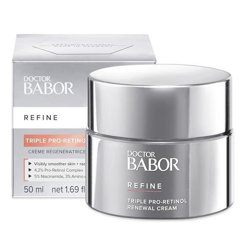 DOCTOR BABOR Straffende Creme mit Retinol, Anti-Aging Gesichtscreme für pralle Haut und gegen Hyperpigmentierung, Medizinische Anti-Falten Gesichtspflege, Triple Pro-Retinol Renewal Cream, 1 x 50 ml
