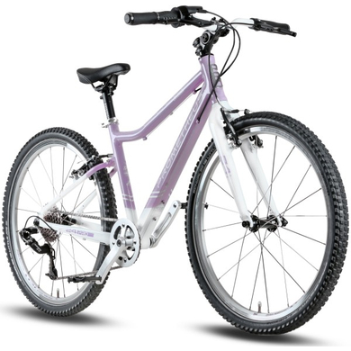 PROMETHEUS BICYCLES Kinderfahrrad 24 Zoll Jungen Mädchen PRO 24 Zoll Fahrrad Junge für Kinder ab 7 Jahre | Premium | Superleicht | 8 Gang SRAM X4 Schaltung | Violett Weiss