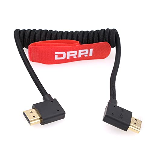 DRRI High Speed HDMI-A 2.0 Stecker Kabel für Digital Video Audio 4K HDTV BMPCC Kamera (schwarzes geflochtenes Kabel)