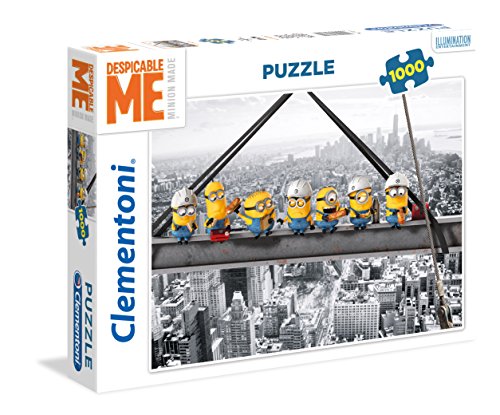 Clementoni 39370 Minions – Puzzle 1000 Teile ab 9 Jahren, buntes Erwachsenenpuzzle mit kräftigen Farben, Geschicklichkeitsspiel für die ganze Familie, schöne Geschenkidee