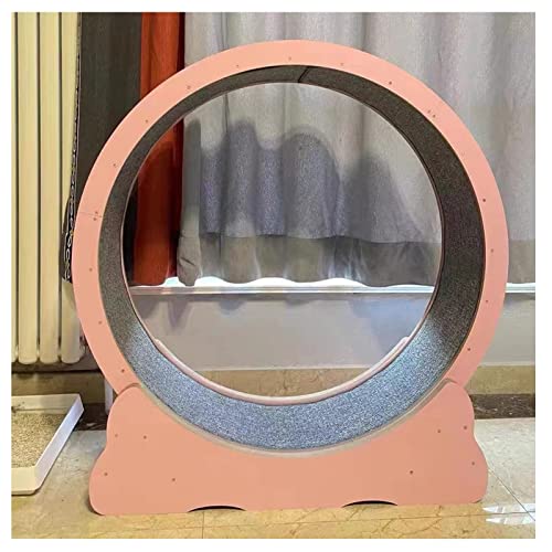 Katzenlaufrad Kätzchen Laufmaschine Laufband Für Katzen Für Indoor-Bewegung, Mit Mute Roller Riemenscheibe, Bremse Abnehmbarer Pistenteppich, Spielzeug Für Haustiere (Color : Pink, Size : 100cm/39.3