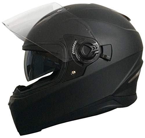 Integralhelm Helm Motorradhelm Rollerhelm RALLOX 09B Größe XL matt schwarz mit Sonnenvisier