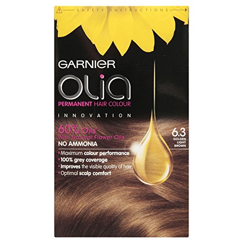 3 x Garnier Olia Permanent Hair Colour 6.3 Golden Light Brown