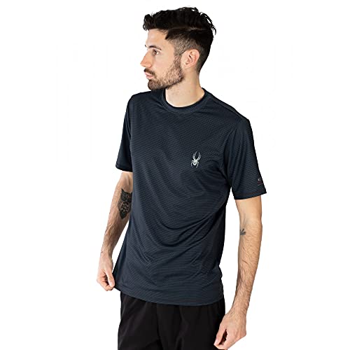 Spyder Herren Short Sleeve Solid Rash-Guard-Shirt, schwarz, X-Large