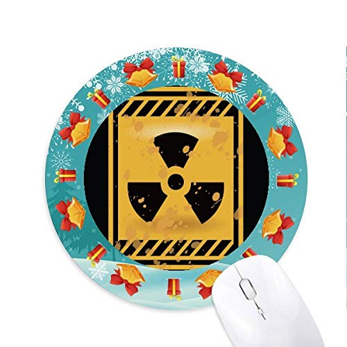 Logo Radioaktive und gefährliche Substanzen Kein Eintrag Mousepad Rund Gummi Maus Pad Weihnachtsgeschenk