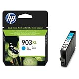 HP 903XL Cyan, T6M03AE, Originalpatrone HP 750 Seiten, hohe Kapazität, druckerkompatibel HP OfficeJet 6950, OfficeJet Pro 6960 und 6970, Blau