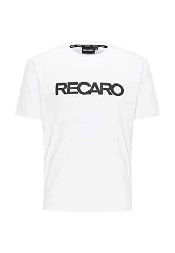 RECARO T-Shirt Originals | Herren Shirt, Rundhals | 100% Baumwolle | Made in Europe, Farbe:White, Größe:XL