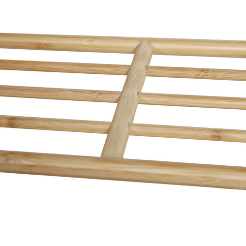 Axentia Sitzbank, holzfarben/grau, bambus/baumwolle, BxHxL: 90 x 30 x 90 cm
