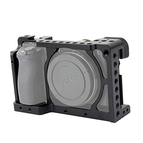 NICEYRIG Aluminium Kamera Käfig für Sony A6100 A6400 A6300 A6000 NEX7 mit 1/4” Gewinde und Cold Shoe