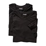 Doppelpack T-Shirt Herren Übergröße schwarz Redfield, XL Größe:5XL