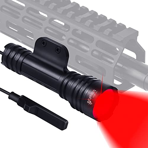 ULTRAFIRE LED-Taschenlampen-Set, rot, 300 m, lange Reichweite, taktische Taschenlampe, Raubtierlicht, Nachtlicht, Jagdlicht für Schweinefleisch, Coyote V21-R