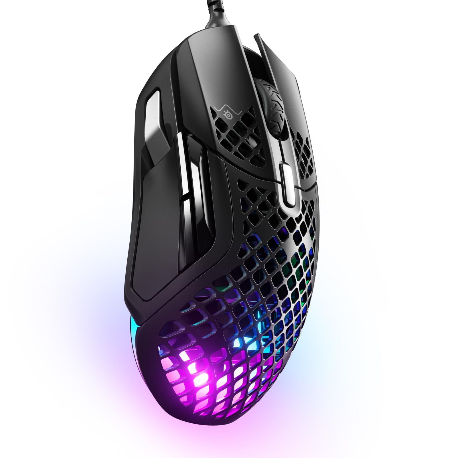 SteelSeries Aerox 5 - RGB Gaming-Mouse mit Öffnungen in der Oberfläche - Federleicht und wasserabweisend - Optischer TrueMove Air-Sensor mit 18.000 DPI