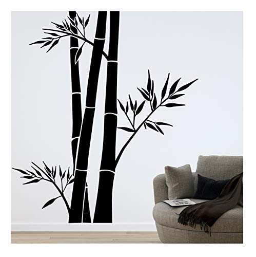 Ambiance-Live Bamboo Wandtattoo, 40 x 35 cm, Hellgrau