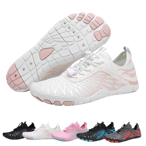 Hike Footwear Barefoot for Women Men,Healthy & Non-Slip Barefoot Shoes,Wide Toe Box Walking Shoes & Hiking Boot,Breathable Fashion for Walking,Shoes Outdoor Athletic,Beach Shoesday. (White, 44)
