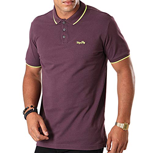 Noel 2 Cotton Pique Polo Shirt In Plum Perfect – Tokyo Laundry-XL