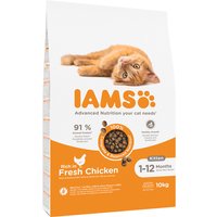 IAMS for Vitality Junior Katzenfutter trocken für junge Katzen mit frischem Huhn 10kg