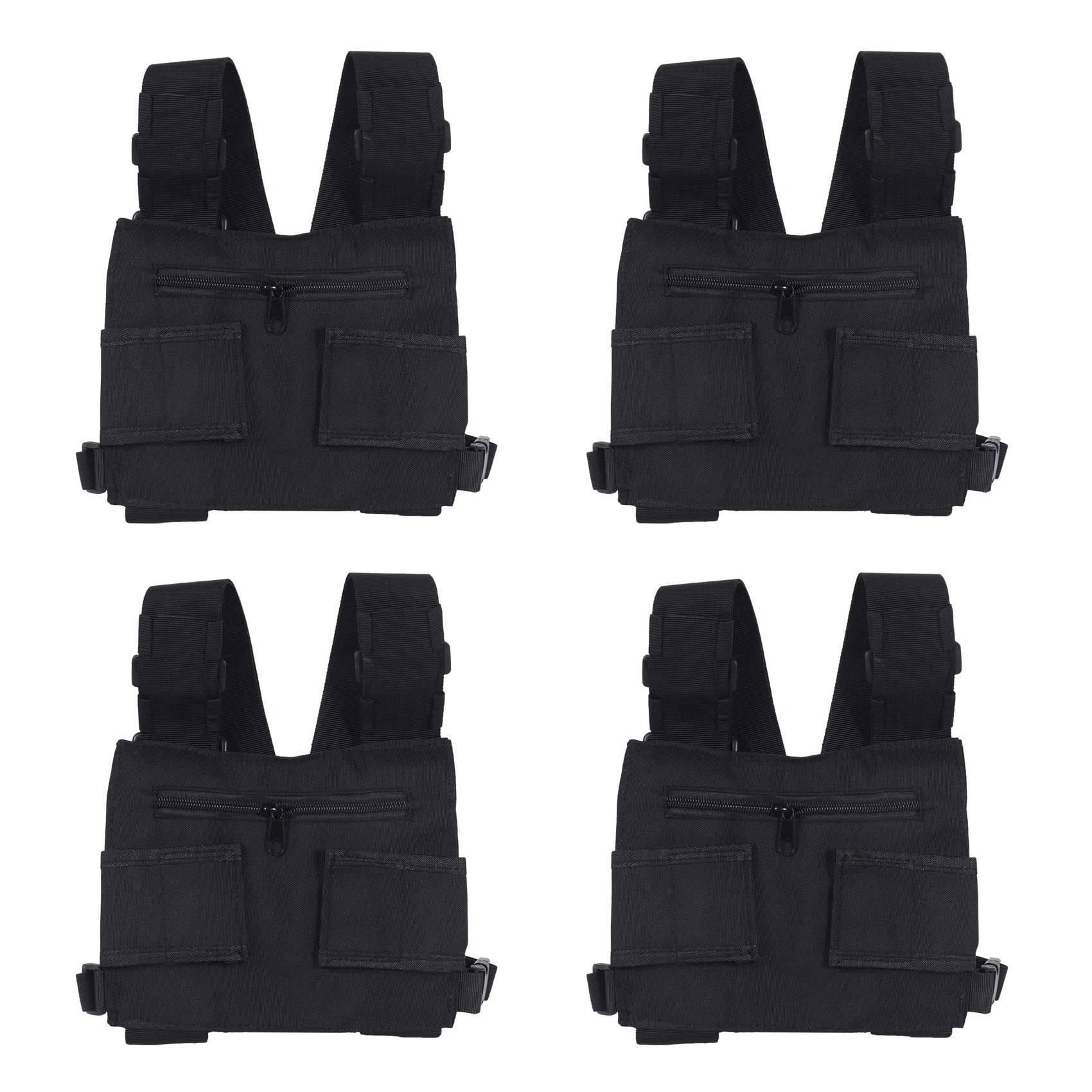 WOVELOT 4 x Radio Walkie Talkie Brusttasche Harness Taschen Pack Rucksack Holster Zwei W