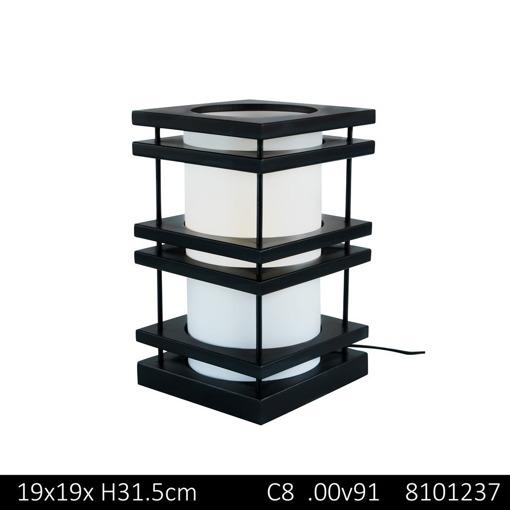 ZONS Tokio Lampe Stellen 19 x 19 x H31,5 cm – 2 Farben Sortiert schwarz