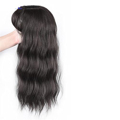 3D Bangs Invisible Seamless Head Hair Water Ripple Hair Air Bangs Head Overhead Natural Invisible Replacement Cover White Hair-G1431