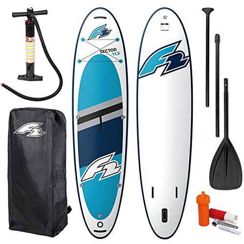 F2 Sector Blue SUP 2021| Inflatable|Aufblasbar Stand Up Paddle Board| Set mit Bag &Paddel & Pumpe (10,5) (10,5)