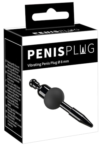Vibrating Penis Plug 8 mm Schwarz