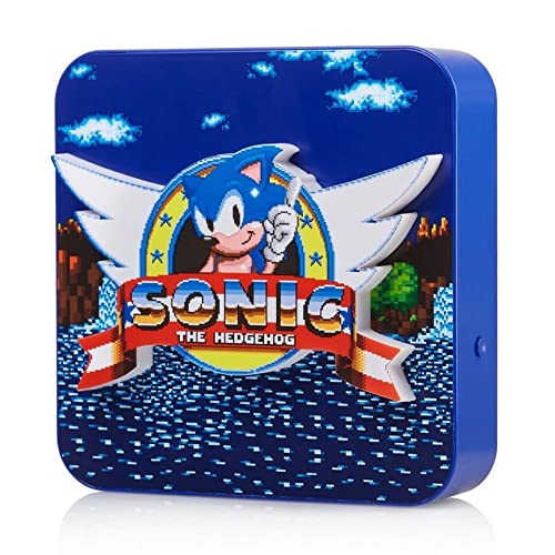 Numskull Sonic The Hedgehog Schreibtischlampe Wandleuchte - Ambientebeleuchtung Gaming Zubehör für Schlafzimmer, Zuhause, Arbeitszimmer, Büro, Arbeit - Offizielles Sonic The Hedgehog Merchandise