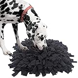 IEUUMLER Schnüffelteppich Hund Riechen Trainieren Schnüffeldecke Futtermatte Trainingsmatte für Haustier Hunde Katzen IE075 (45x45cm, Dark Grey)
