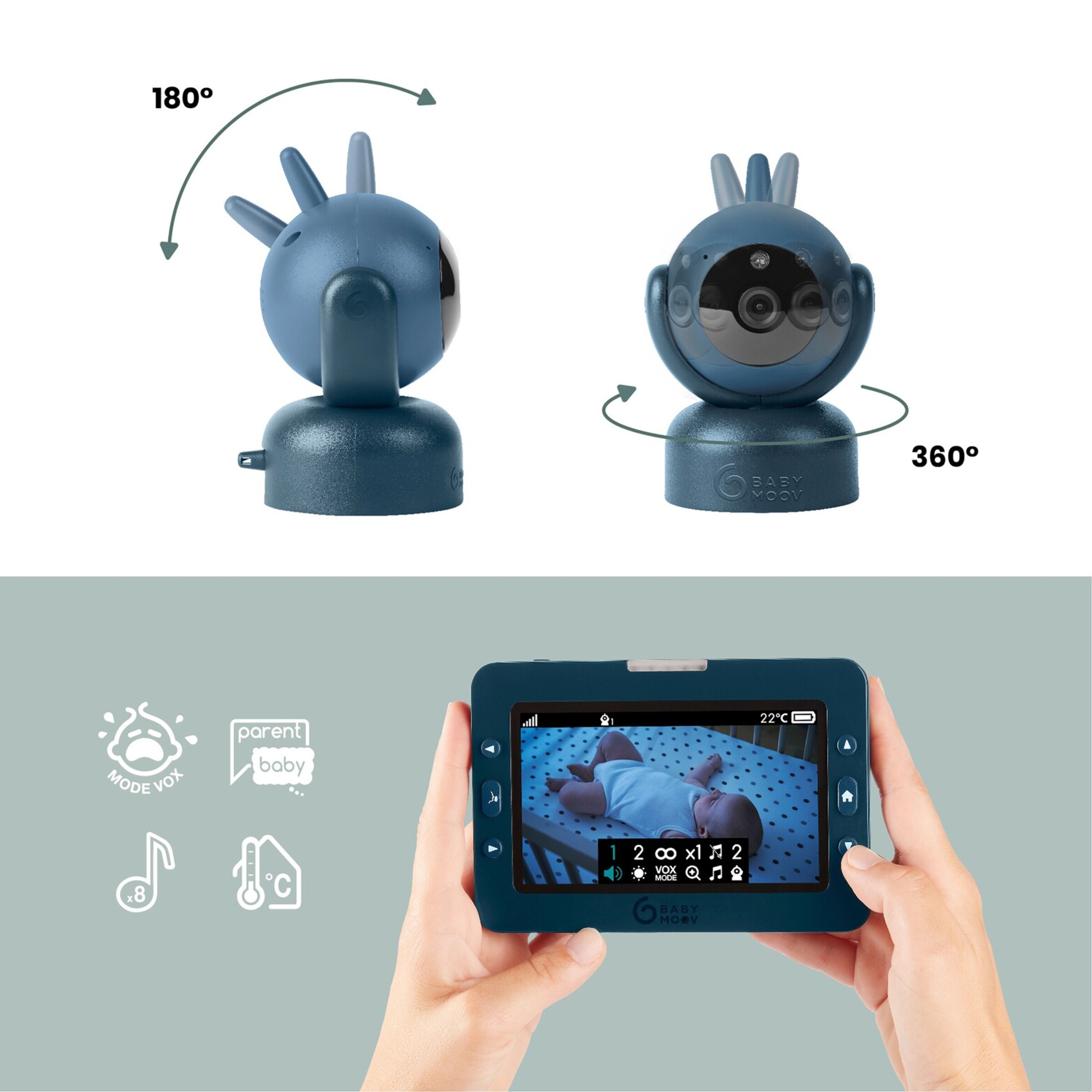 Babymoov Babyphone mit Kamera Yoo Master Plus 2