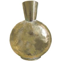 Metall Vase Antik-Gold Blumenvase für Deko Trockenblumen Pampasgras Vintage 27cm