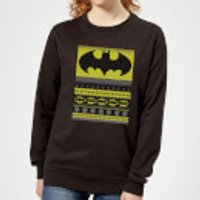 DC Comics Batman Women's Christmas Sweater in Black - XL - Schwarz