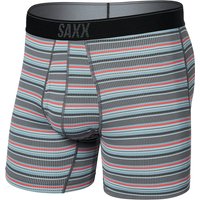 Saxx - Quest Quick Dry Mesh Boxer Brief Fly - Kunstfaserunterwäsche Gr L grau