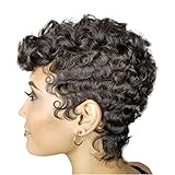 Perücken Kurze Lockige Schwarze Süße Perücke Wellt Perücken Für Afroamerikaner-Frauen-Haar-synthetische Perücken Perücke
