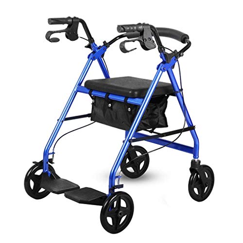 Rollator s Rollator with Seat and Bag, Lightweight Walking Frame Mobility Aids Foldable