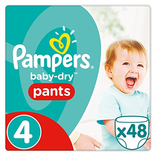 Pampers Baby-Dry Pants Größe 4, 8-14 kg, Windeln , 2er Pack (2 x 48 Stück)