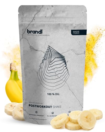 brandl® Protein-Pulver All-in-One nach dem Training | 5K-Protein-Mix, Kreatin, Ashwagandha, Magnesium, Probiotika & 10+ Superfoods | 1000g Banane