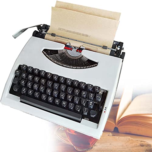 STIDE Tragbare Altmodische Mechanische Schreibmaschine,Vintage Finish Antike Schreibmaschine,Schreibmaschinen für Schriftsteller,Erhältlich in Zwei Farben,Off-White