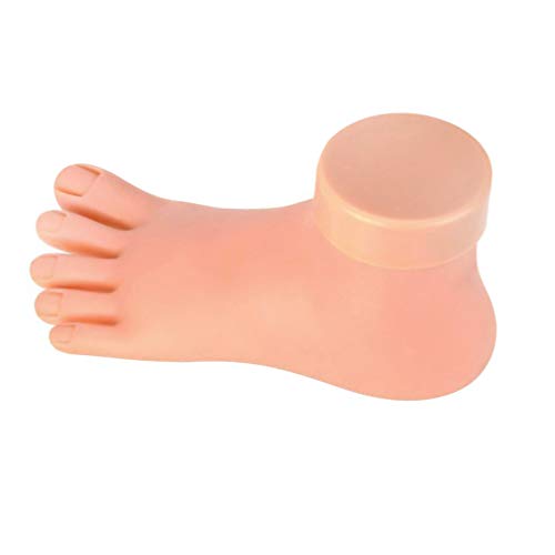 Lurrose Kunststoff-Fuß-Modell, weiches Silikon, Prothese, flexibel, zum Üben von Fingernägeln