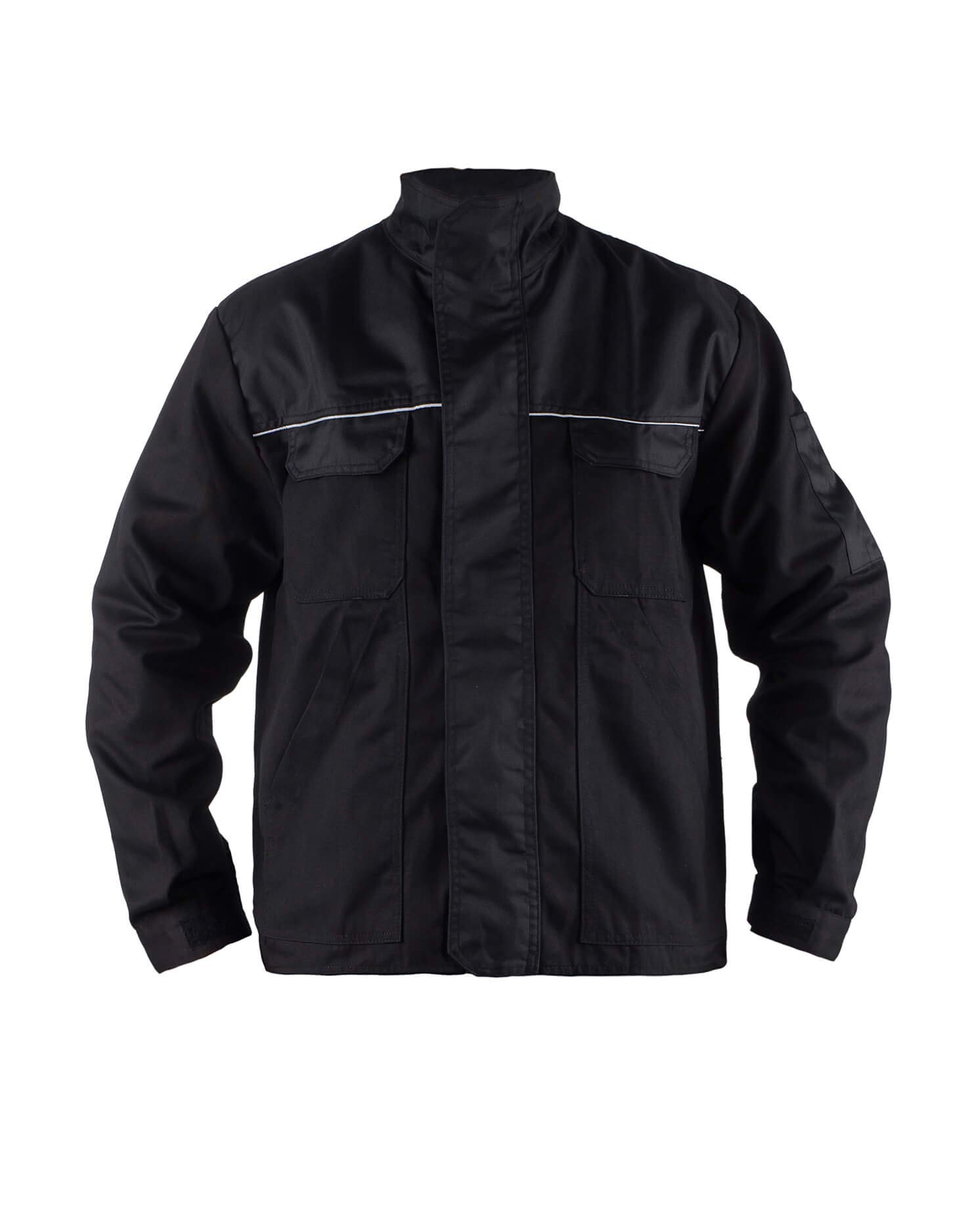 TMG® Arbeitsjacke für Männer, multifunktionale Bundjacke mit reflektierenden Streifen Schwarz 3XL