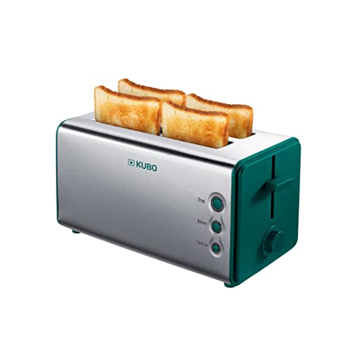 Kubo Toaster, Edelstahl, 2 extra lange und breite Steckplätze, 1400 W, 5 Röststufen