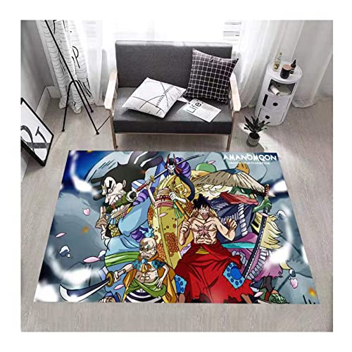 Teppich Schlafzimmer Nachttisch Decke, Anime One Piece Luffy 3D-Druck-Teppiche Für Jungen Und Mädchen, Für Kinderzimmer, Wohnzimmer - 160X230CM_40x60cm