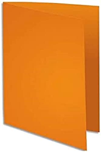 Exacompta 330007E Packung mit 100 Aktendeckel Super, 250g, ideal für Archivierung, 1 Pack, orange