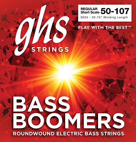 GHS BASS BOOMERS Saitensatz für E-Bass - 3035 - Short Scale - Regular - 050/107
